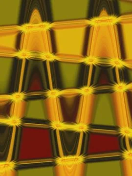 3D rendering of an abstract yellow and green wave line background Illustrazione stock