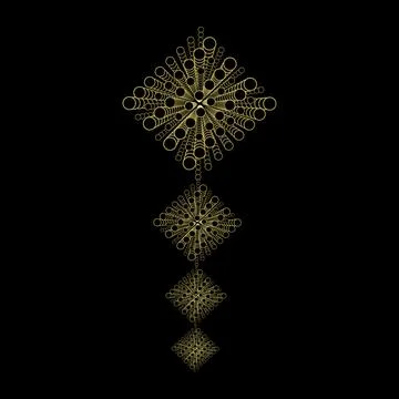 3D rendering of abstraction with 3D surreal sculpture in spherical organic .. Stock Illustration