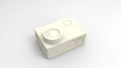 3d rendering of an action camera isolated in studio background Stock Illustration