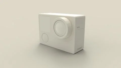 3d rendering of an action camera isolated in studio background Stock Illustration