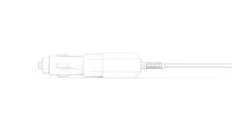3d rendering of an adapter car plug12 volt lighter isolated Stock Illustration
