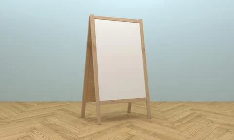 3D rendering of an advertising board empty frames for your images or text Stock-Illustration