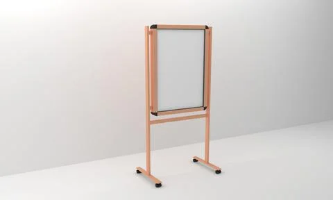 3D rendering of an advertising board empty frames for your images or text Illustrazione stock
