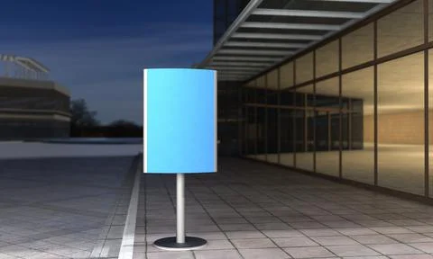 3D rendering of an advertising board empty frames for your images or text Illustrazione stock