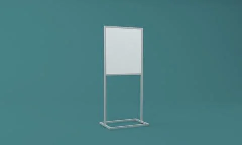 3D rendering of an advertising board empty frames for your images or text Stock-Illustration