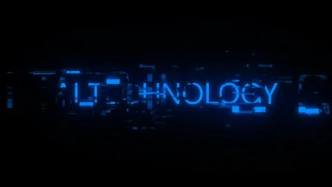 3D rendering Ai technology text with screen effects of technological glitches Stock Illustration