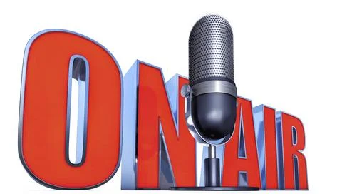 3D rendering of an on air concept Illustrazione stock