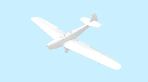 3D rendering of a airplane computer model isolated on empty space background 스톡 일러스트