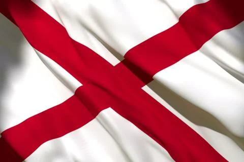 3d rendering of Alabama State flag Stock Illustration