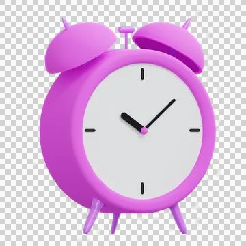 3d rendering alarm clock, vintage clock icon イラスト素材