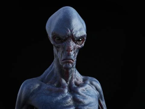 3D rendering of an alien creature. Stock Illustration