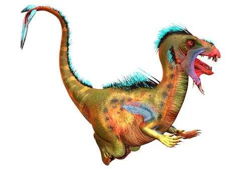 3D Rendering Alien Dinosaur on White Illustration