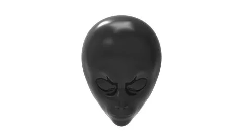 3d rendering of an alien face isolated in white background Stock Illustration