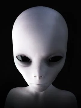 3D rendering of an alien. Stock Illustration