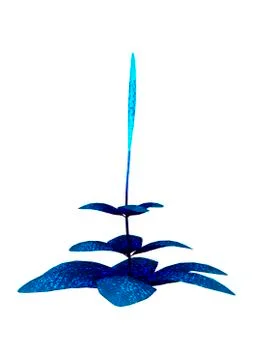 3D Rendering Alien Plant on White Stock Illustration