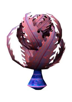 3D Rendering Alien Plant on White Stock Illustration