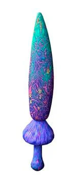 3D Rendering Alien Plant on White Stock Illustration