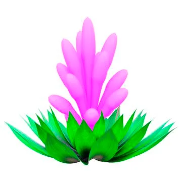 3D Rendering Alien Plant on White Stock Illustration