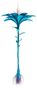 3D Rendering Alien Plant on White Stock Illustration