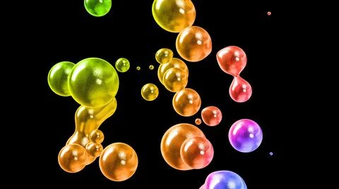 3d rendering. Amasing abstract background of metaballs or glisten bubbles as if Stock Illustration