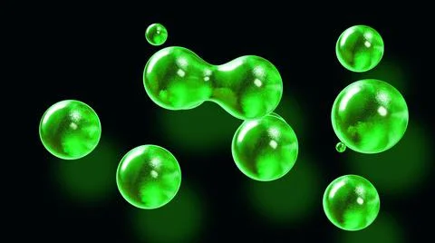 3d rendering. Amasing abstract background of metaballs or glisten bubbles as if Stock Illustration