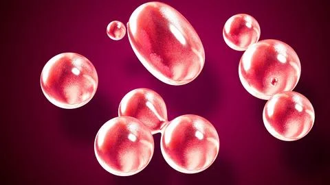 3d rendering. Amasing abstract background of metaballs or glisten bubbles as if Stock Illustration