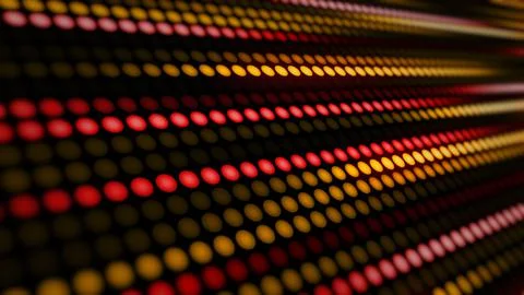 3D rendering amazing bright neon background of round lights Stock Illustration