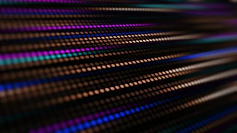 3D rendering amazing bright neon background of round lights Stock Illustration