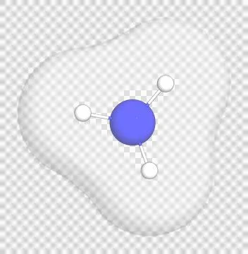 3D rendering of Ammonia over a transparent background. Stock Illustration