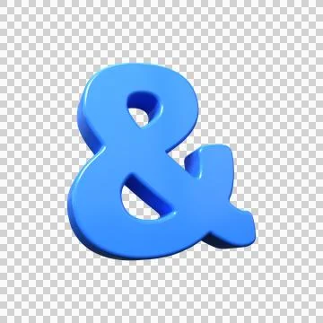 3d rendering ampersand sign Stock Illustration