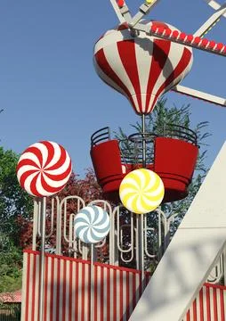 3D Rendering Amusement Park Stock Illustration