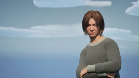 3D rendering of an angry woman. 库存影片 275838681