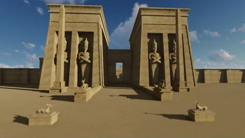3D Rendering Animation  Ancient Egypt. Stock-Footage 156806804