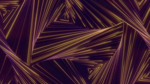 3d rendering animation of colored waves running in a pattern of triangles 4K Stock Footage 278855747