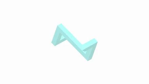 3D rendering animation of a computer generated optical Escher illusion Stock Footage 124639939