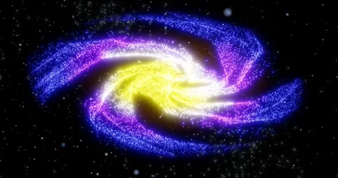 3d rendering animation of elliptical galaxy surrounded by dust, gas and sta.. Stock Footage 283416882