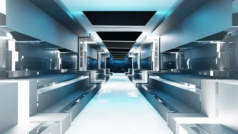 3D rendering animation An empty abstract Stock Photos