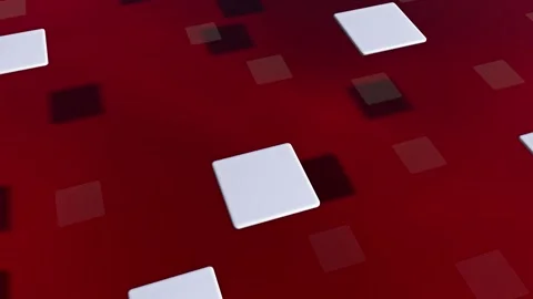 3D rendering. Animation with floating white elements.Business and Technology Stock Footage 130872262