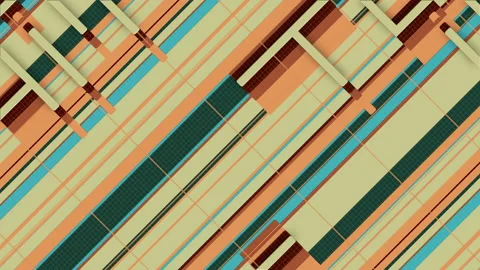 3d rendering animation of a geometric pattern. Urban transport abstract concept Stock Footage 153024549