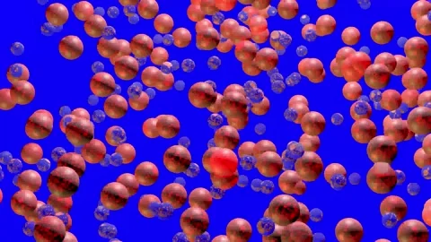 3D rendering. Animation of molecules and atoms in an isolated background. Stock Footage 167095187