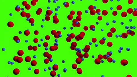 3D rendering. Animation of molecules and atoms in an isolated background Stock Footage 167095291