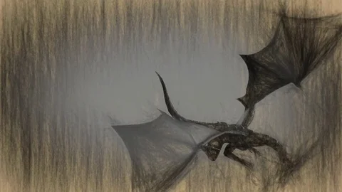 3D Rendering animation of mythology creature dragon. Stock Footage