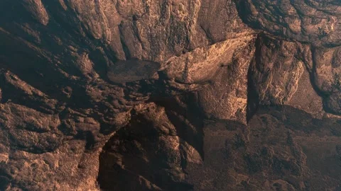 3D rendering animation of scenes from the red planet Mars colored in orange Stock Footage 224362949