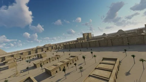 3D Rendering Animation Of A Tomb With Old Wallpaintings In Ancient Egypt. Stock-Footage 156833742