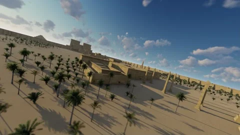 3D Rendering Animation Of A Tomb With Old Wallpaintings In Ancient Egypt. Stock-Footage 156872451