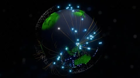 3D rendering animation video of Earth network, connecting global business, .. Video stock 269633075