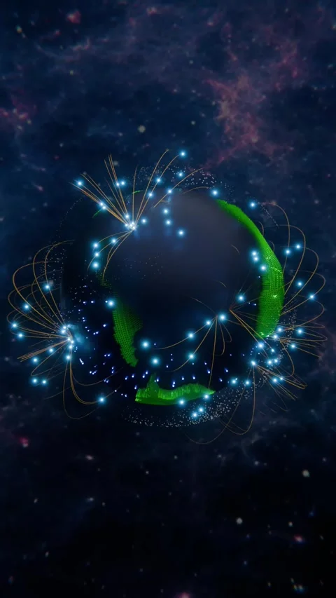 3D rendering animation video of Earth network, connecting global business, .. Stock-Footage 269633246