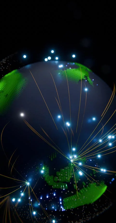 3D rendering animation video of Earth network, connecting global business, .. Stock-Footage 269633382