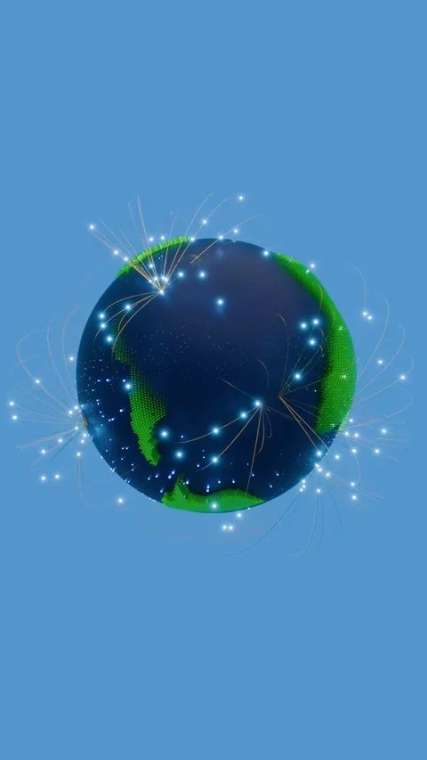 3D rendering animation video of Earth network, connecting global business, .. 스톡 동영상 269633383