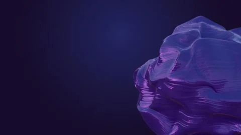 3D rendering anisotropic stone morphing. Waves of deformation on the material イラスト素材